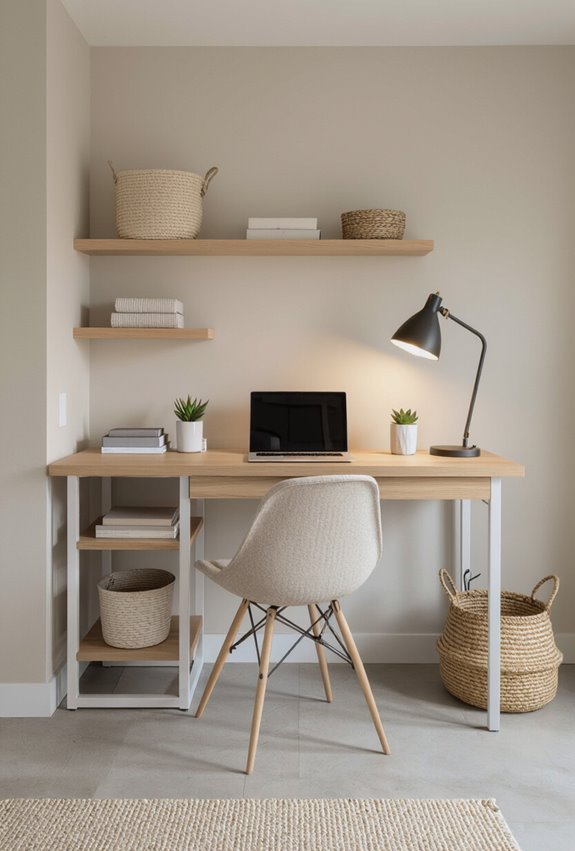 garage studio with workbench