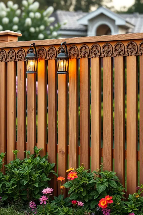 garden ambiance with lights