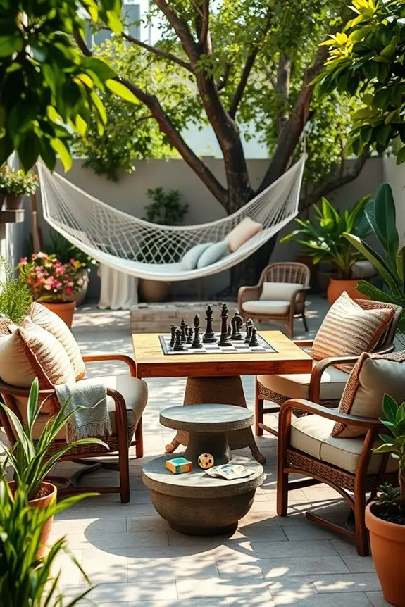 garden cafe game area