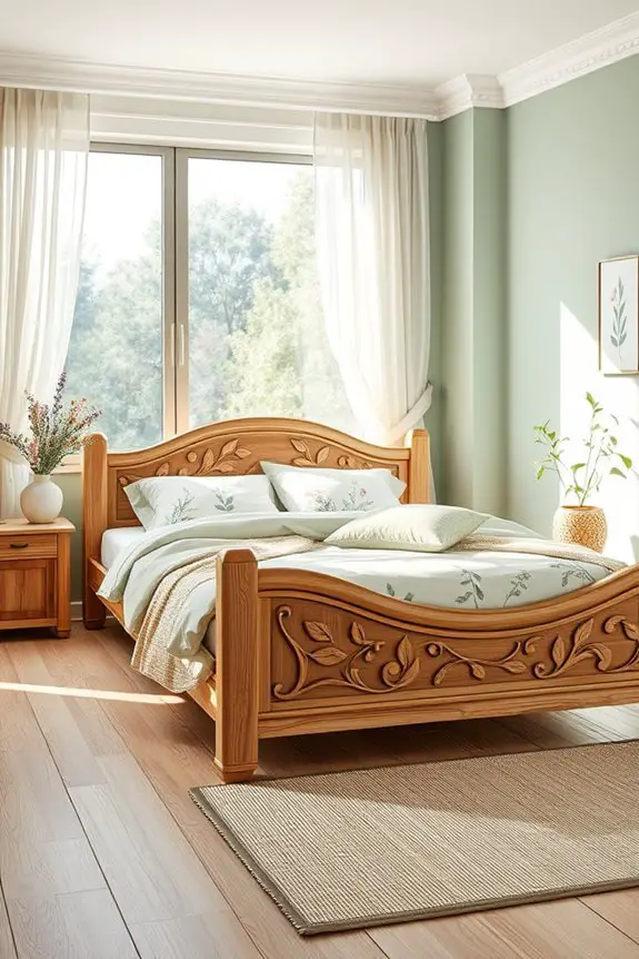 garden inspired rustic bed frames