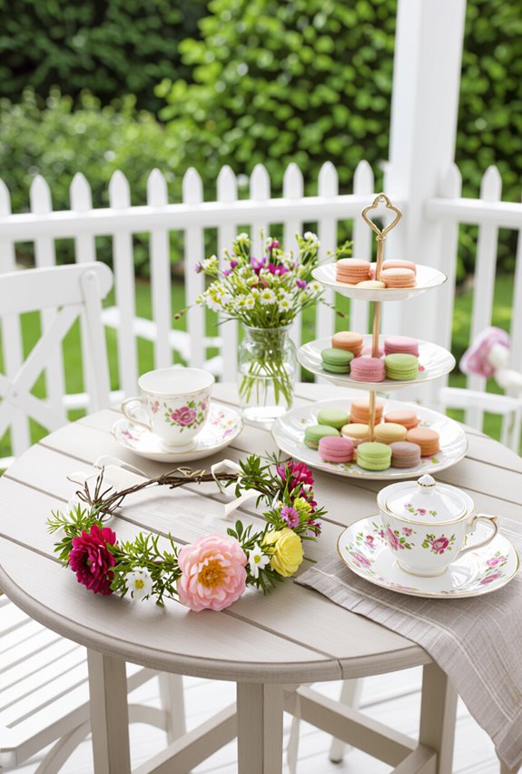 garden tea crown making celebration