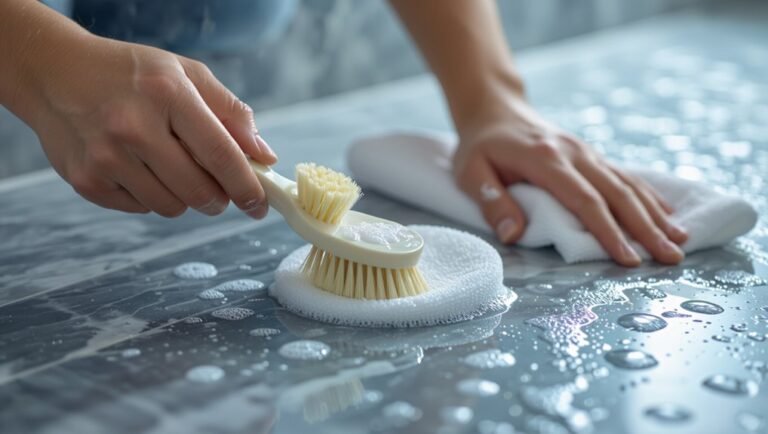 gentle overlapping scrubbing technique