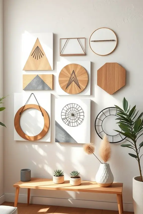 geometric art enhances decor