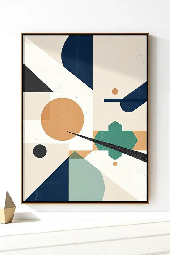 geometric art enhances interiors