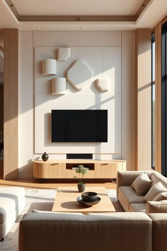 geometric art enhances television design