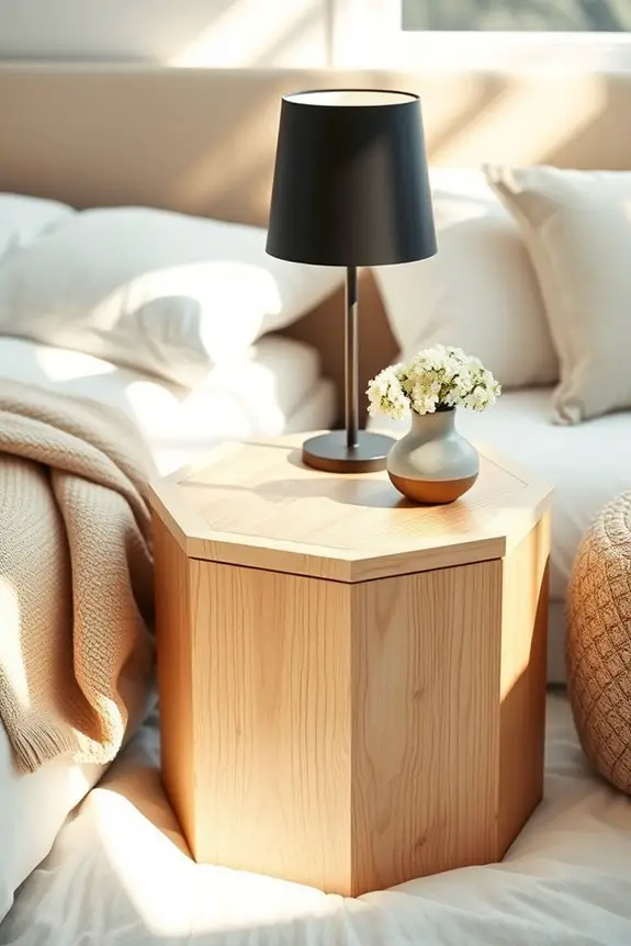 geometric bedside table design
