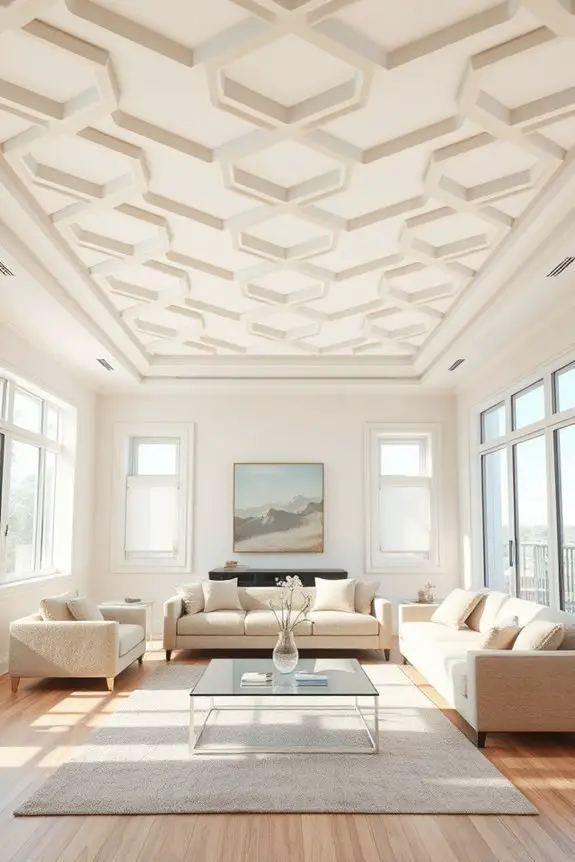 geometric ceiling design elegance