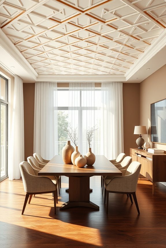 geometric ceiling design elegance