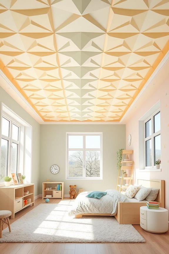 geometric ceiling design ideas