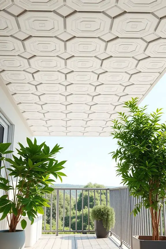 geometric ceiling panel designs