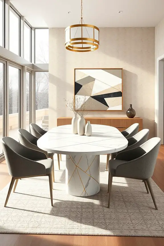 geometric dining room transformation