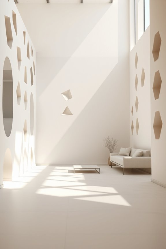 geometric drywall cut outs transformation