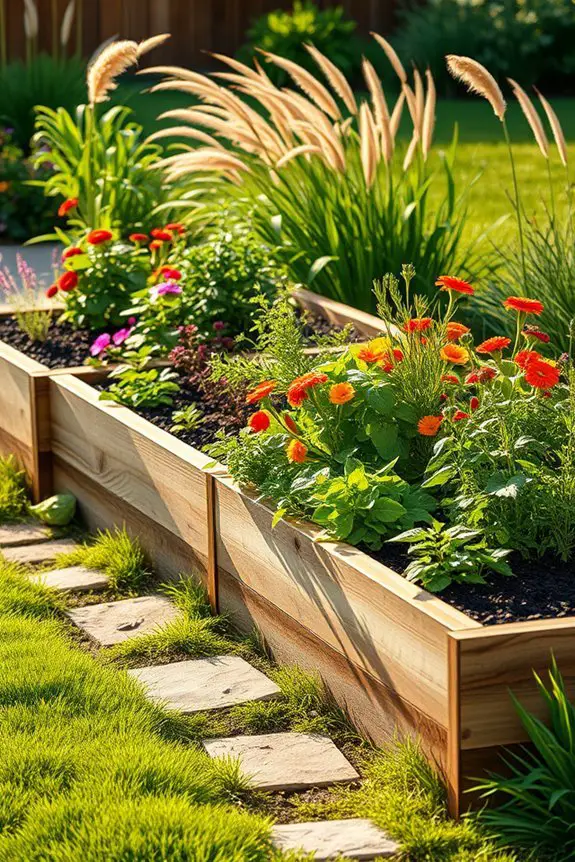 geometric edible flowerbeds design