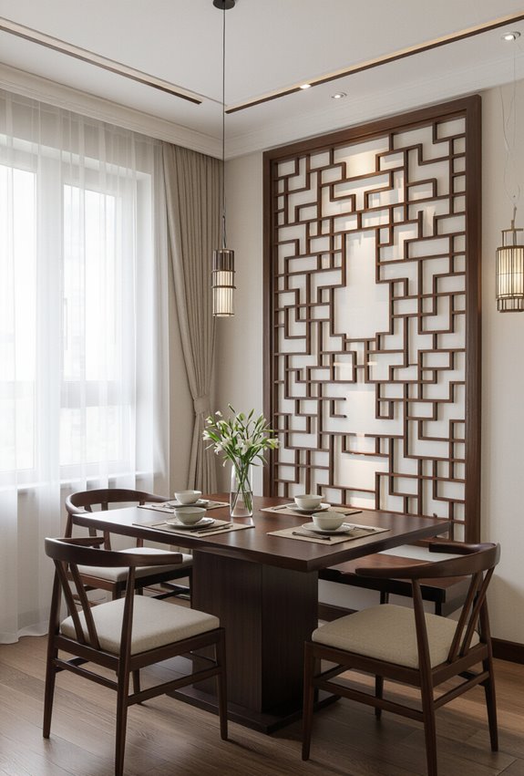 geometric fretwork for contrast