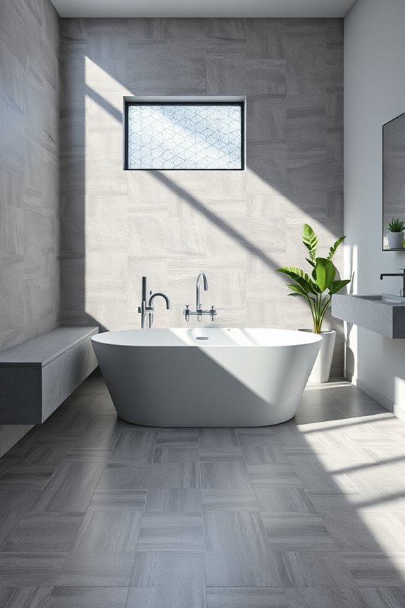 geometric gray tile elegance