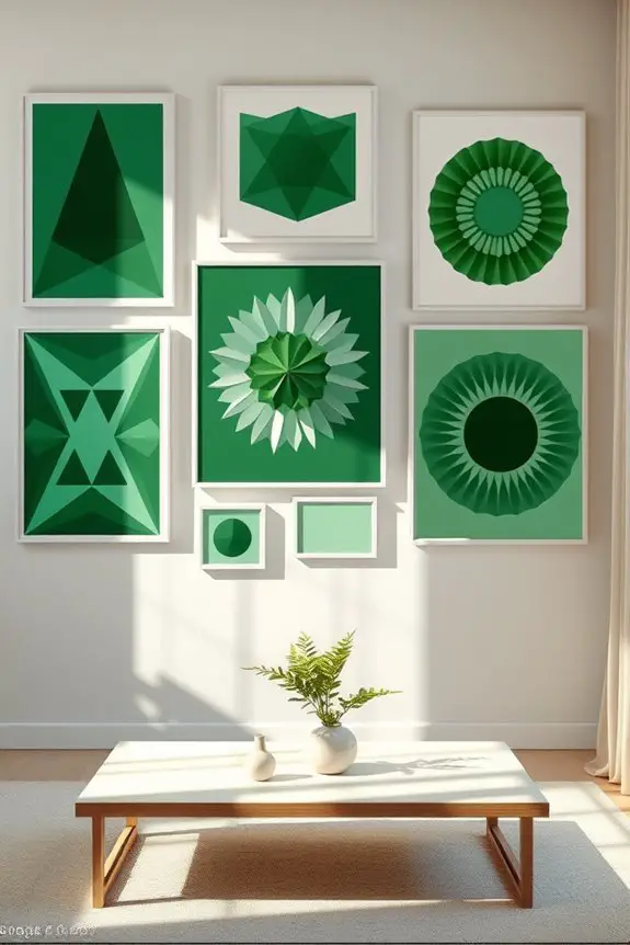 geometric green design elements