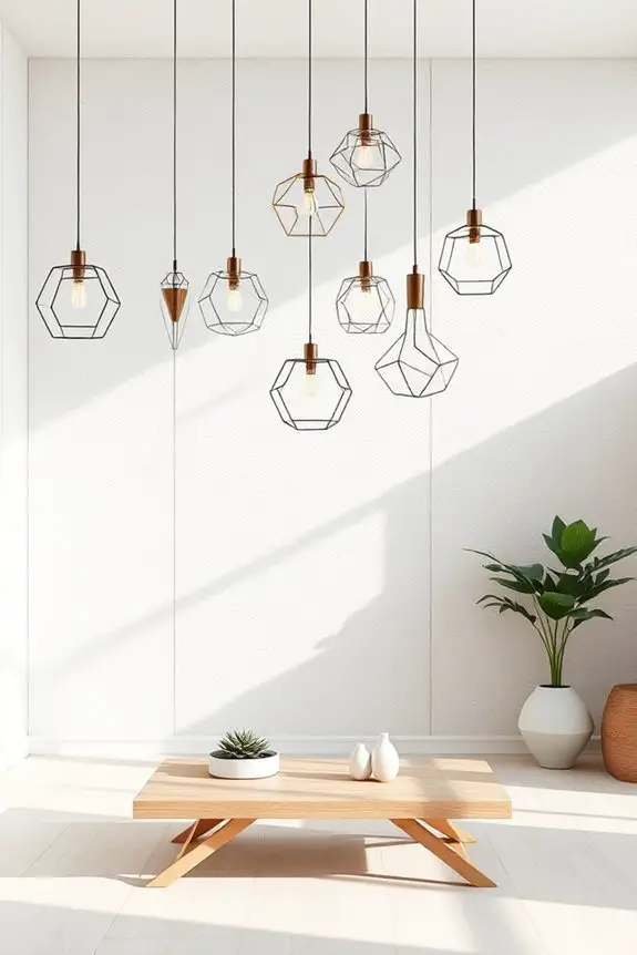 geometric lighting enhances spaces