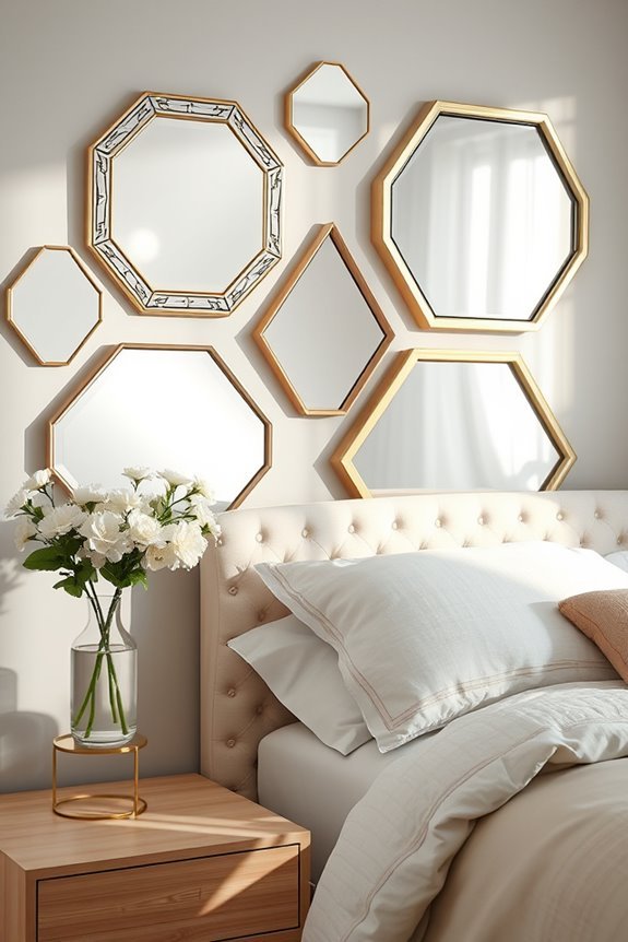 geometric mirrors enhance aesthetics