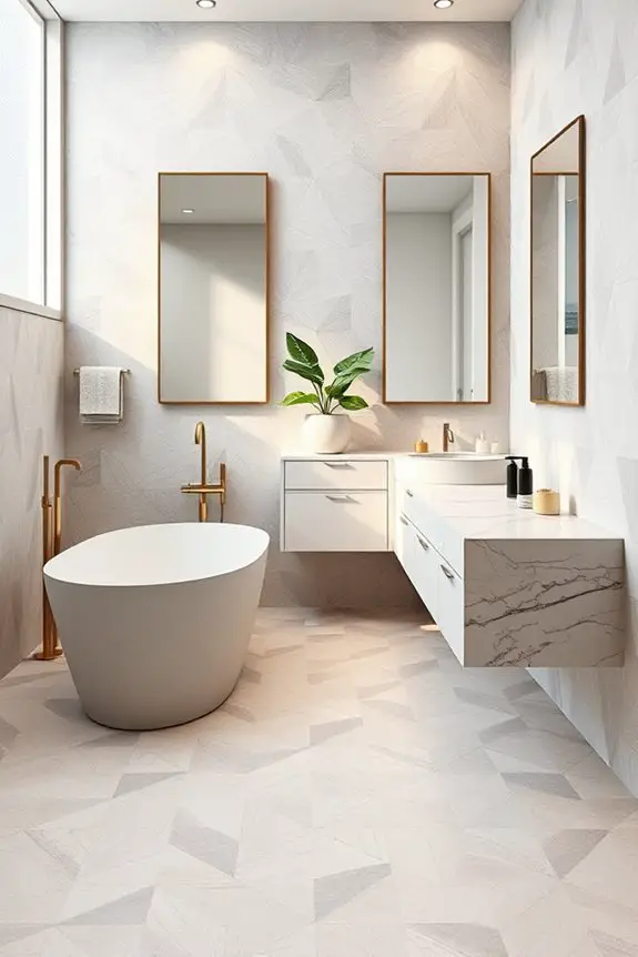 geometric patterns enhance bathrooms