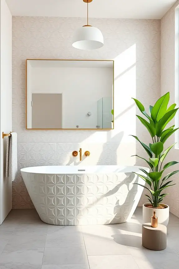 geometric patterns enhance bathrooms