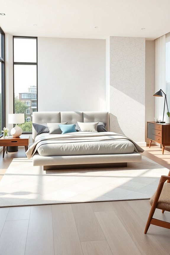 geometric patterns enhance bedrooms