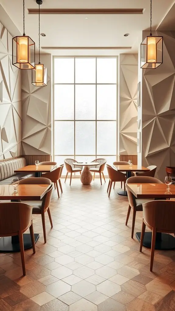 geometric patterns enhance dining