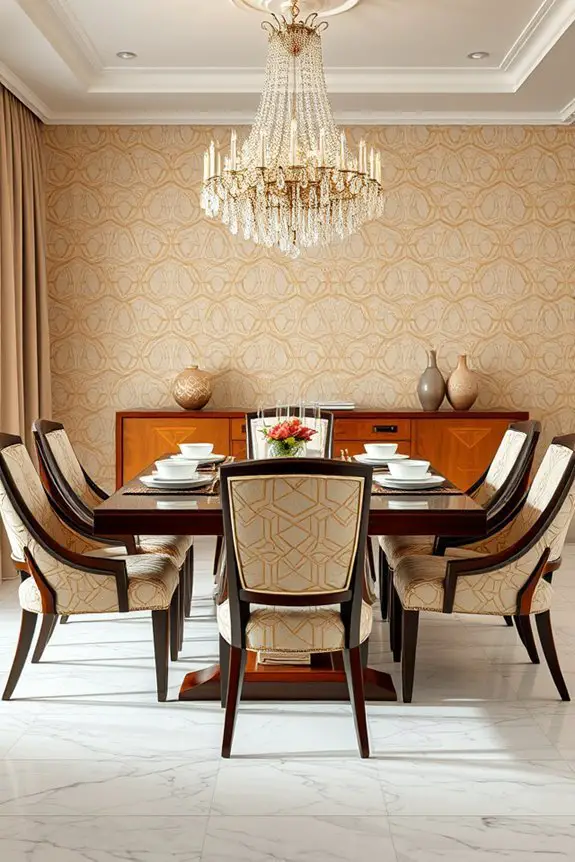 geometric patterns enhance dining