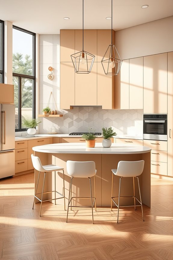 geometric patterns in beige