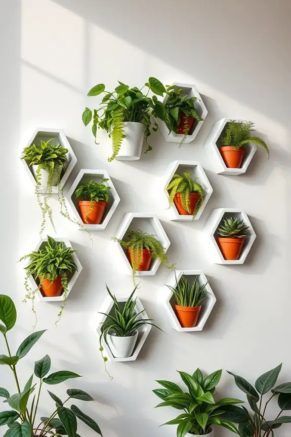geometric plant wall designs