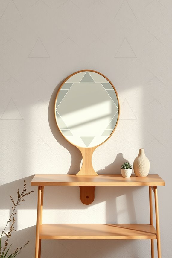 geometric stencil mirror design