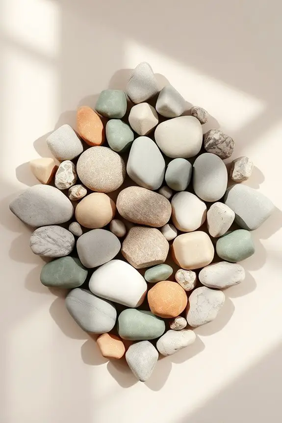 geometric stone wall decor