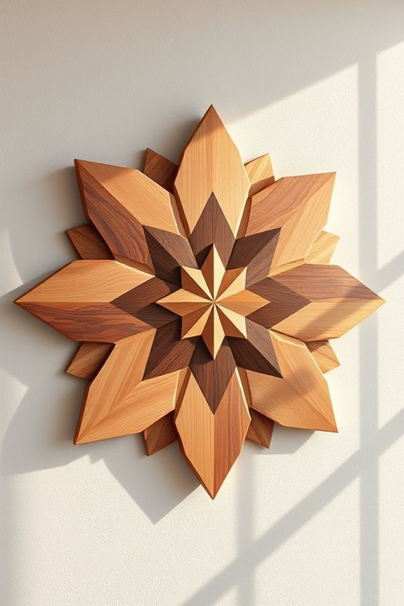 geometric wood art aesthetics