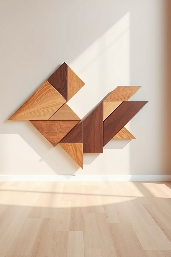 geometric wood wall decor