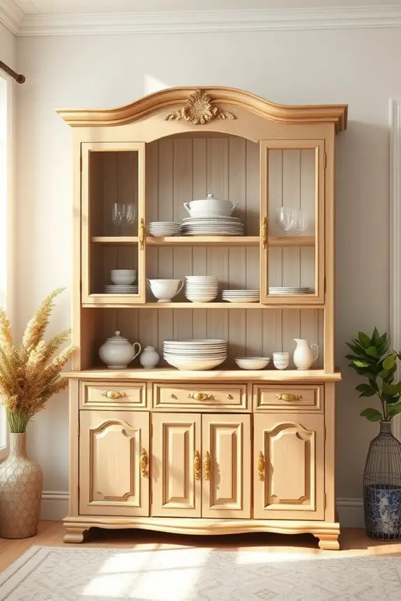 gilded hutch makeover process