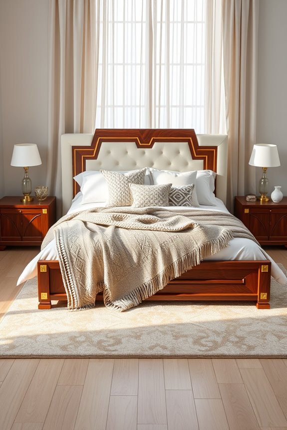glamorous art deco bed frame