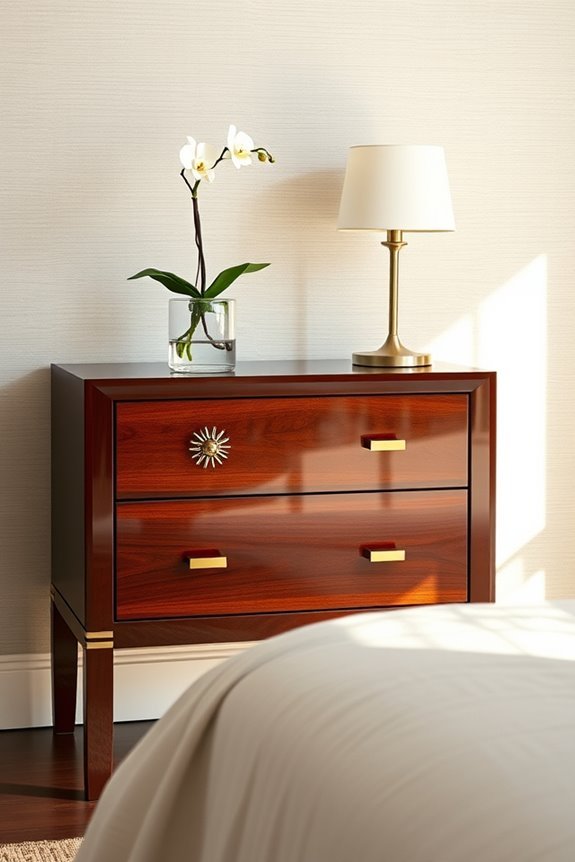 glamorous art deco nightstands