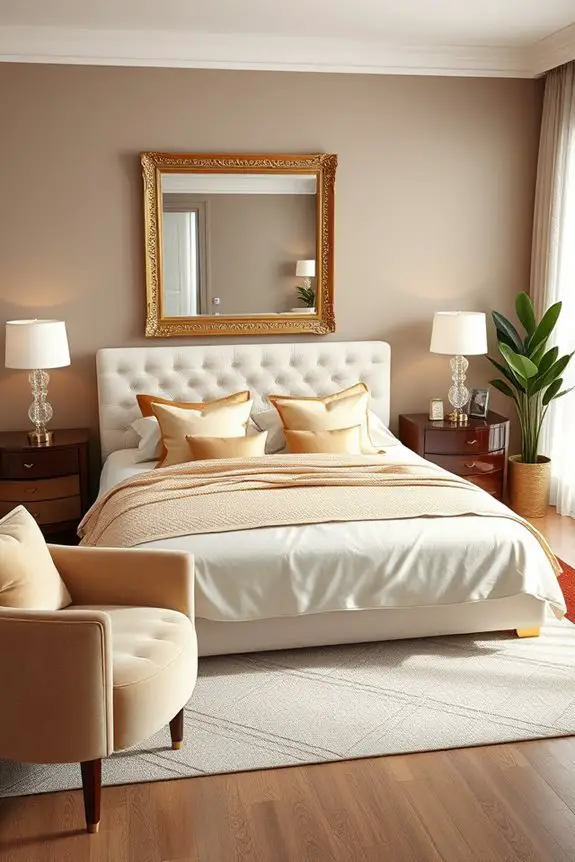 glamorous bedroom design elements