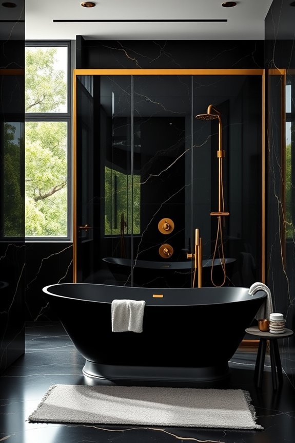 glamorous black and gold