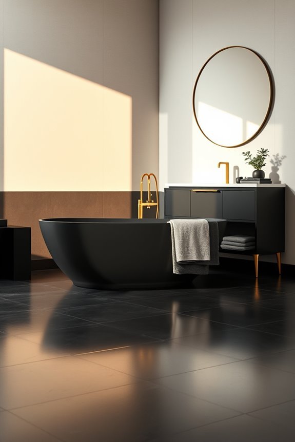 glamorous black and gold accents