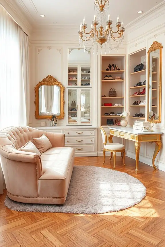 glamorous dressing room essentials