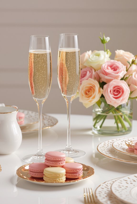glamorous gold champagne brunch