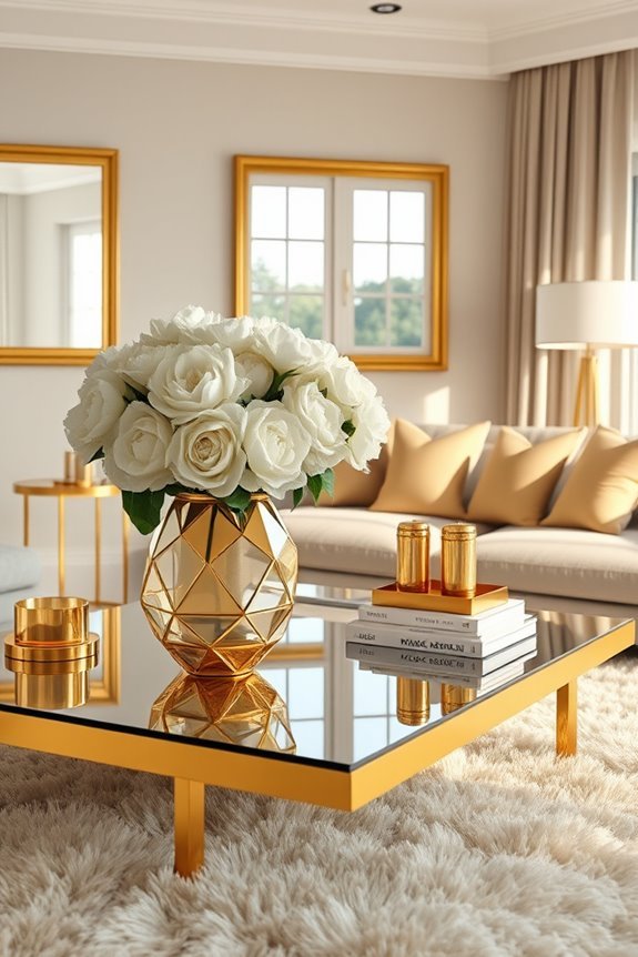 glamorous gold decorative accents