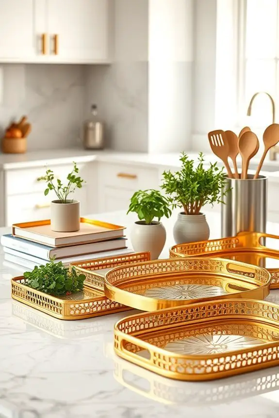 glamorous gold decorative trays