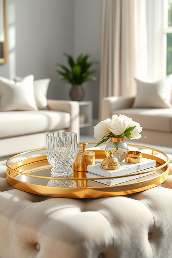 glamorous gold decorative trays