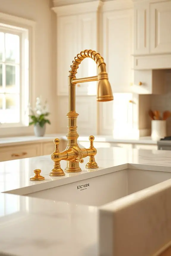 glamorous gold faucet elegance