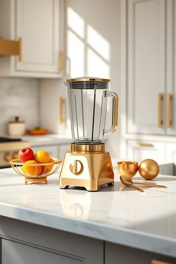 glamorous gold kitchen appliances