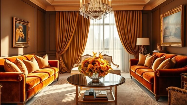 glamorous gold living room decor