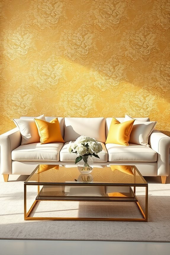 glamorous metallic gold wallpaper