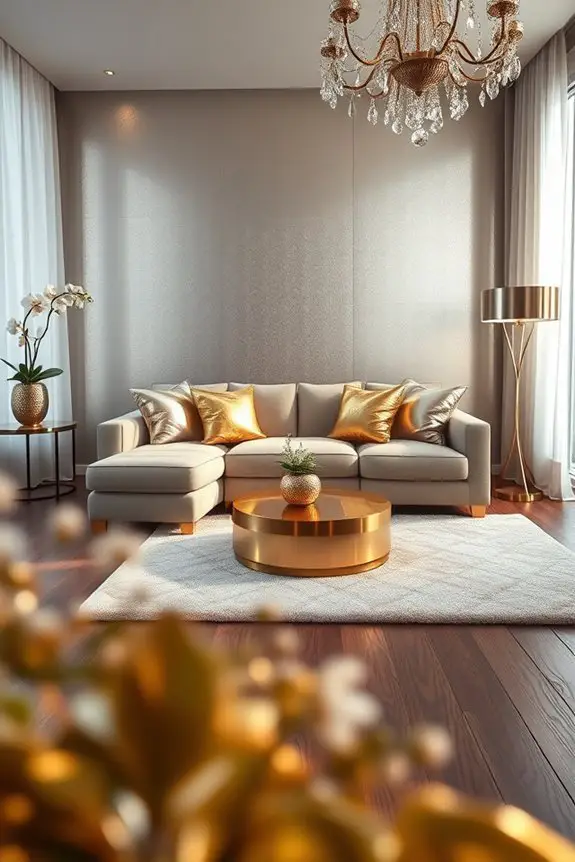 glamorous metallic home accents
