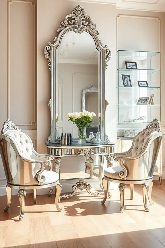 glamorous mirrored furniture essentials